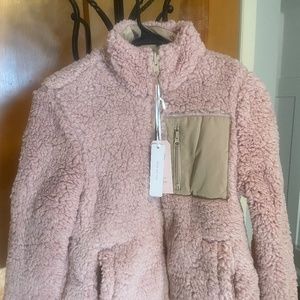 Love Tree Reversible pink faux fur jacket size small
